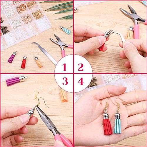 Earrings Hooks for Jewelry Making, Anezus 2000Pcs Earring Making Supplies Kit with Fish Hook Earrings, Earring Cards, Jewelry Plier, Earring Backs and Jump Ring for Jewelry Making and Earring Repair - Image 5