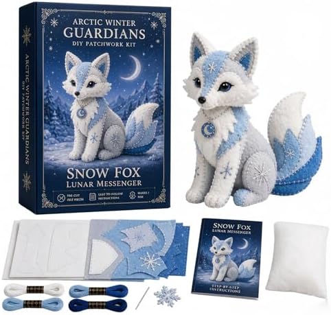 Arctic Winter Guardians DIY Patchwork Kit, Felt Arctic Winter Guardians Sewing Craft Kit, 3D Patchwork Fantasy Creature, DIY Plush Animal Sewing Kit, Handmade Craft Gift for Beginners (#J) by Unknown