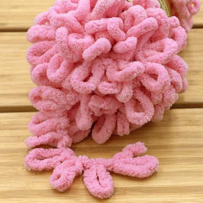 JubileeYarn Fun Finger Loops Yarn - Tickled Pink - 1 Skein - Image 3