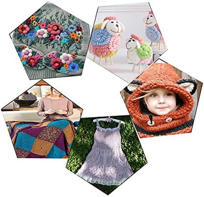 Mdoker 13.8 Inch Aluminum Knitting Needles,Colored Straight Single Pointed Metal Sweater Knitting Needle for DIY Knitting Projects,Size US 5(3.75mm) - Image 5