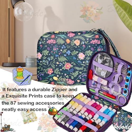 Bobode Travel Floral Basic Sewing Kit for Adults - Image 4