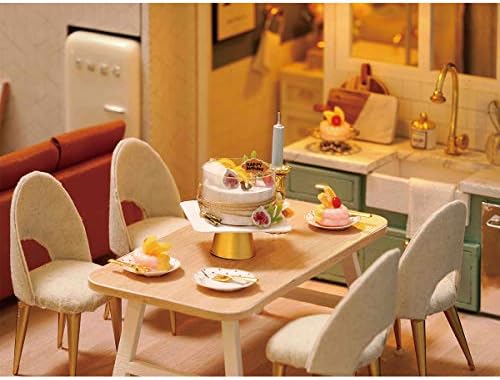 GuDoQi DIY Miniature Dollhouse Kit, Tiny House with Furniture and Music, 1:24 Scale, Great Crafts Gift for Birthday Christmas Day, Comfortable Life - Image 2