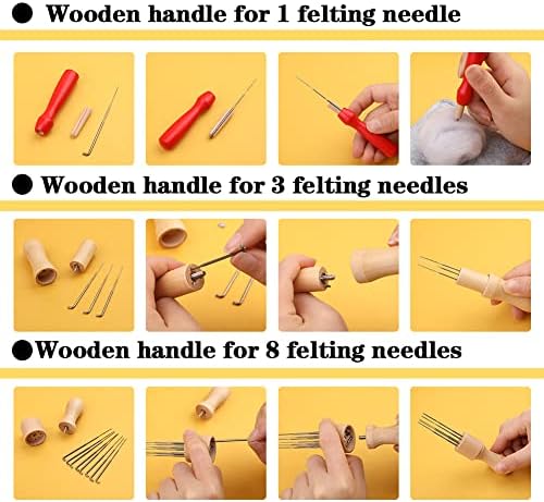 Veroave 385 PCS Felting Kit, Needle Felting Kit with 45 Colors Wool Roving - Image 5