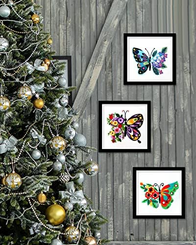 TINDTOP 3 Sets Embroidery Stitch Practice kit, Butterfly Flower Embroidery Kit for Beginners Include Cloth Hoops Threads for Craft Lover Hand Stitch with Embroidery Skill Techniques - Image 5