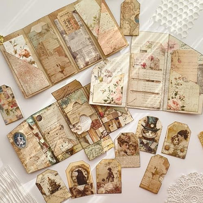 Junk Journal Supplies, Vintage Decorative Scrapbook Supplies by Bomichi