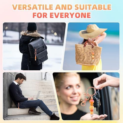 96 Pcs Beadable Keychains Bars bulk - 48 Rose Gold DIY Metal Beaded Keychain Making Kit + 48 Bags Included, Bead Keychain Supplies,Blank Key Chain, Perfect for Women, Men, Mother's Day, Birthday Gift - Image 6