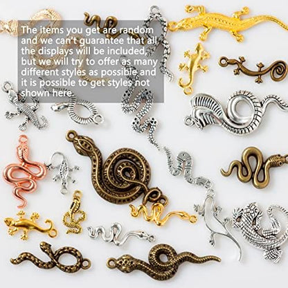 stino 100g Metal Pendant Charms for Jewelry Making, Bulk Silver & Gold Plated Charms for Braclet Necklace Crafts, Animal Plant Flower Pet and so on - Image 2