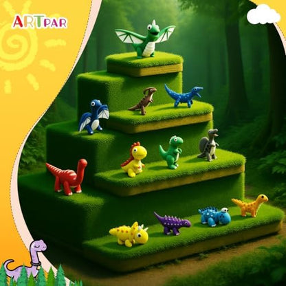 ARTPAR Air Dry Clay Kit,Dinosaur Modeling Magic Clay,Kids DIY Crafts Gifts - Image 5
