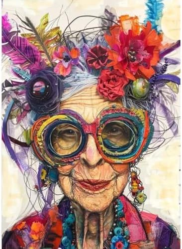 GEMFAMILY Funny Grandma Paint by Numbers Kit for Adults，DIY Paint by Number Kit on Canvas for Beginners Home Wall Decor Art Canvas Acrylic Paints Crafts 16 x 20 Inch by Unknown