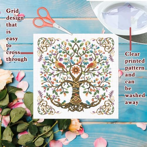 FREEBLOSS 11CT Cross Stitch Kits with Tree of Life Pattern 17.7x17.7in - Image 3
