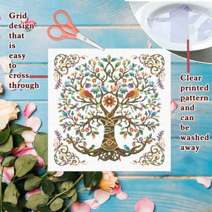 FREEBLOSS 11CT Cross Stitch Kits with Tree of Life Pattern 17.7x17.7in - Image 3