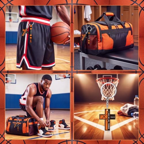 Suncalla 984 Pcs 24 Set Basketball Cross Keychain Making Kit DIY Bag Bead - Image 5