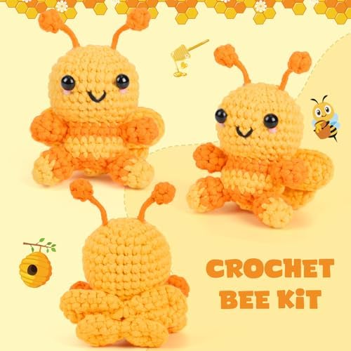 CrochetBox Bee Complete Crochet Kit for Beginners, Easy Craft for Adults - Image 2