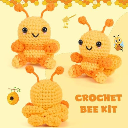 CrochetBox Bee Complete Crochet Kit for Beginners, Easy Craft for Adults - Image 2