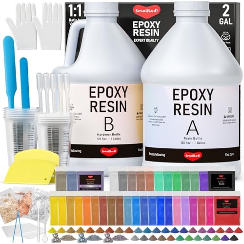 Smallbudi 2 Gallon Crystal Clear Epoxy Resin, Casting Resin for Beginners by Smallbudi