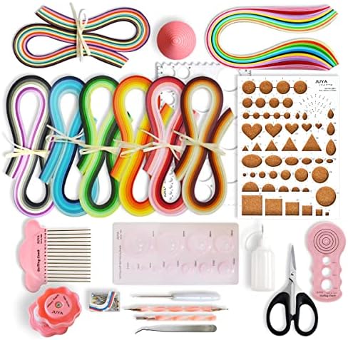 JUYA Paper Quilling Kit 960 Strips with 14 Tools, Pink Set, 3mm by JUYACrafts