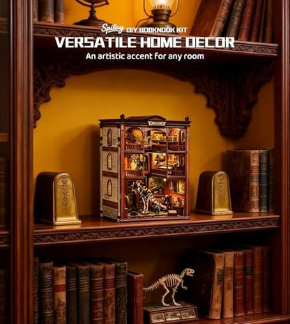 Spilay Book Nook Kit for Adults, Fossil Museum DIY Miniature House Kit - Image 4