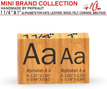 4Pcs Letters Branding Iron for Wood, Leather Branding Stamp (A a) - Image 2