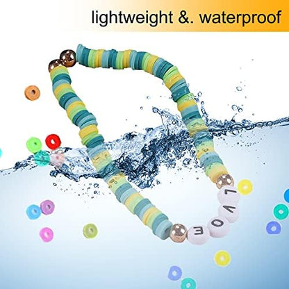 3600 PCS 10 Strands Polymer Clay Beads for Jewelry Making, Vinyl Heishi Beads 6mm for Surfer Bracelets Necklace Making (Brown) - Image 4