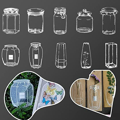 40Pcs Large Size DIY Bookmarks, Kaluofan Transparent Dried Flower Bookmarks, Handmade Dried Flower Bookmarks,Flower Bookmarks Maker, Handmade DIY Transparent Beautiful Flower Page - Image 2