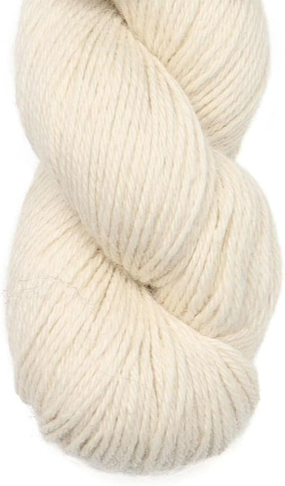 100% Baby Alpaca Yarn Wool Bare Yarn Wool Undyed 2 Hank Set (200 Grams) DK Weight - Made in Peru - Heavenly Soft and Perfect for Knitting and Crocheting (Ivory, DK Hank Undyed)
