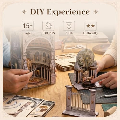 MiniCity 2-Pack DIY Book Nook Kits, Pantheon and St Charles Models with LED - Image 2