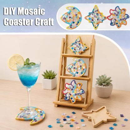 luperasol 6 Sets Coasters DIY Mosaic Tiles, Mixed Color, Boho Styles - Image 6