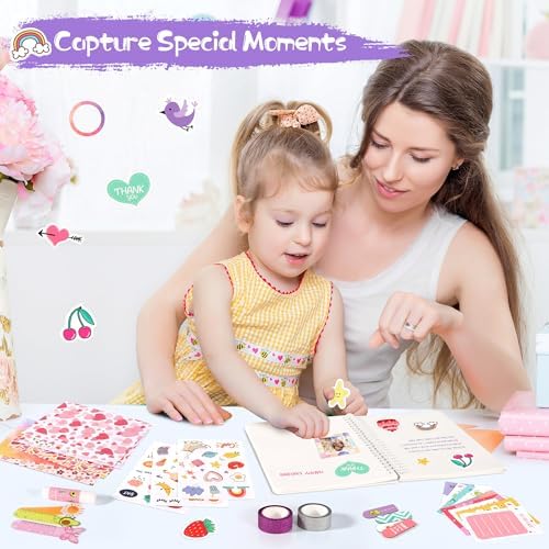 DIY Journal Kit for Girls, 7 8 9 10 Year Old Girl Birthday Gifts, Ideal Gift for Tween and Teen Girls 7-14, 74PCS Journaling Art Crafts Kit, Creativity Scrapbook Diary Supplies & Stationery Set - Image 5