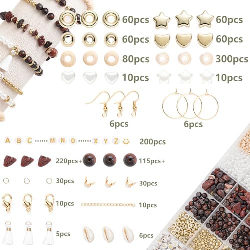 Xylise Jewelry Making Supplies Kit Natural Stone Beads for Irregular Natural Stone with for DIY Craft Bracelet Necklace Earrings for Adults(Red) - Image 2