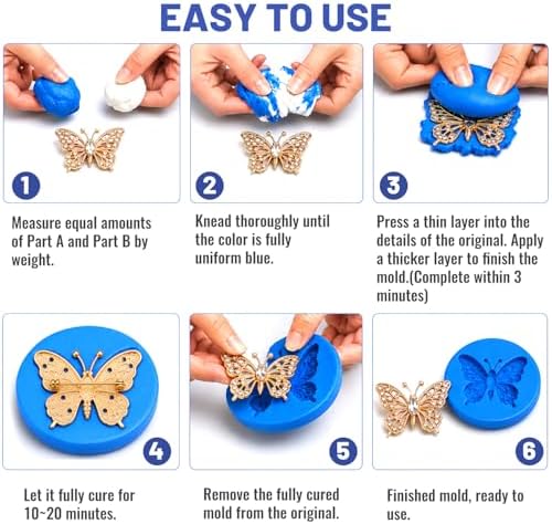 Silicone Putty, 15oz Mould Making Kit – 1:1 Mix, Fast Cure, Non-Toxic - Image 5