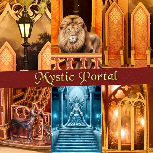 TOYQI Book Nook Kit for Adult, DIY Miniature Dollhouse Kit, Magic Wardrobe - Image 4