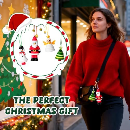 KoyunWong DIY Christmas Button Ornament Making Set, Craft Buttons Kit with Christmas Snowman/Santa/Angel/Tree, Stacked Colorful Buttons for Xmas Tree Hanging Decorations(anta Claus) - Image 5