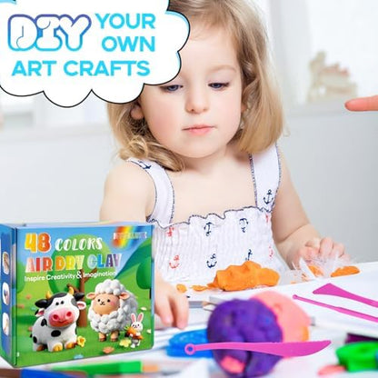 MuseLuxe Air Dry Clay - 48 Colors Modeling Clay Kit - Image 6