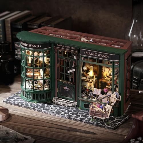 GuDoQi DIY Miniature House Kits, DIY Miniature Dollhouse Kit with Furniture, Tiny House Kits 1:24 Scale, Creative DIY Crafts for Adults Teen, Christmas Birthday Gifts, Magic Shop - Image 6