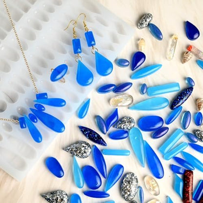 Resin Earring Molds, 41 Paired Shapes Stud Earring Silicone Molds - Image 3