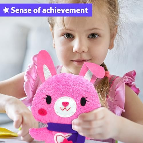 KRAFUN Bunny Sewing Kit for Kids Ages 8-12 - No Scissors No Glue - Image 4