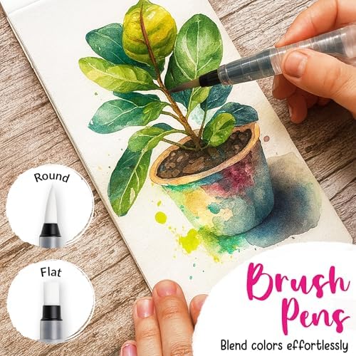 100 Watercolor Paint Set for Adults, Beginners - Travel Art Painting Kit - Image 5