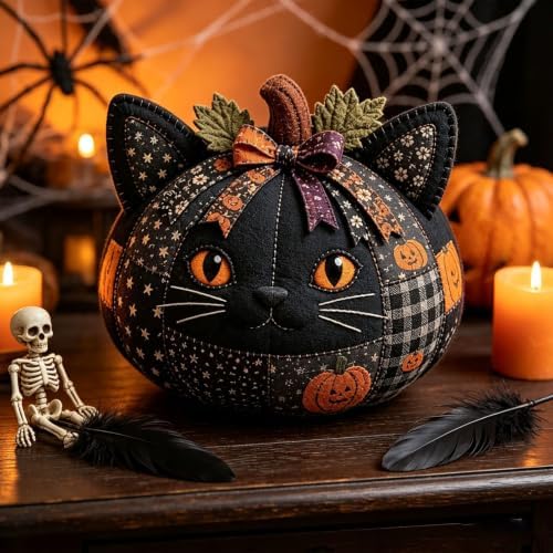 DIY Animal Pumpkin Sewing Kit - Autumn Fabric Animal Pumpkin Craft Set for Adults Beginners - Thanksgiving Handmade Fall Patchwork Craft Kit for Holiday Decor - Image 4
