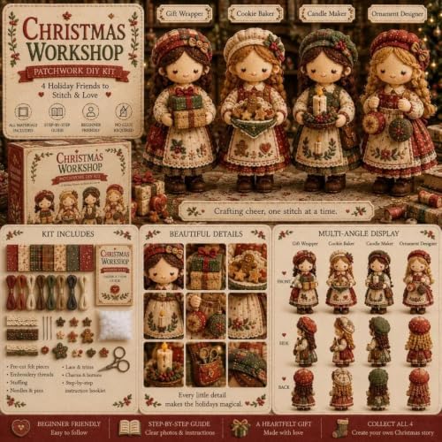 Forest Patchwork DIY Kit Series Beginner Sewing Craft Kit, #B - Image 5