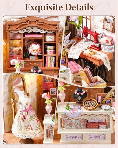Rolife Tailor Shop DIY Miniature Dollhouse Kit Gift for Adults - Image 3