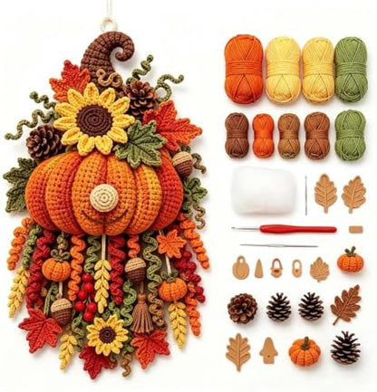 DIY Seasonal 3D Crochet Door Hanger Kit Collection, Halloween Handmade by Unknown