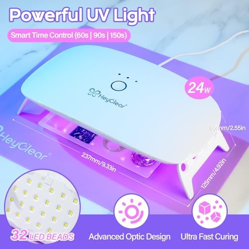 HeyClear UV Resin Molds Kit 200g with Large UV Light for Jewelry Making - Image 3