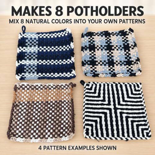 daheypong 440pcs Cotton Weaving Loops for 10-Inch Loom，8 Neutral Colors - Image 5