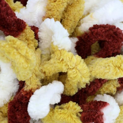 JubileeYarn Fun Finger Loops Yarn - Maroon Gold White - 5 Skeins - Image 2
