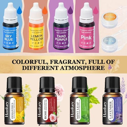 Jcoos Soap Making Kit, Soap Making Kit for Adults Teens & Beginners, Soap Making Supplies with Soap Base, Soap Mold, Soap Colorant, Fragrances, Dried Flowers, Glitter - Easy and Fun Craft DIY Kits - Image 3