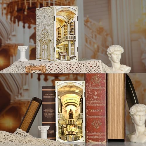 MiniCity Library of Gods DIY Book Nook Kit, Miniature House Puzzle with LED - Image 6