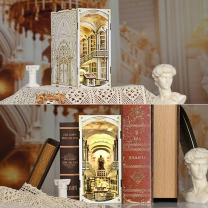 MiniCity Library of Gods DIY Book Nook Kit, Miniature House Puzzle with LED - Image 6