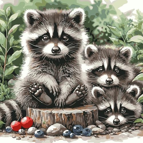 BYGFHLYW Animals Paint by Numbers Kit for Adults Beginners 16x16Inch by BYGFHLYW