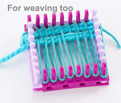 Authentic Knitting Board Flexee Loom Links Skinny, Small Gauge, for Thin Yarn, 48 Links, 96 pegs - Image 6