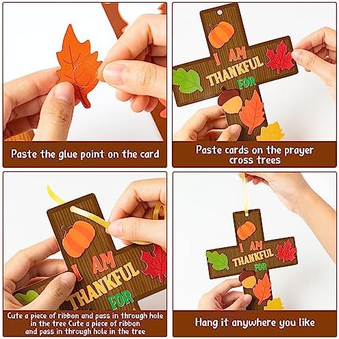 Haooryx Fall Christian Cross Craft Kit Make Your Own Thankful Craft Supply - Image 3